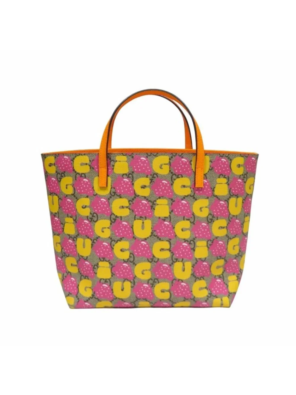 Gucci Children's Strawberry Print Tote Leather
